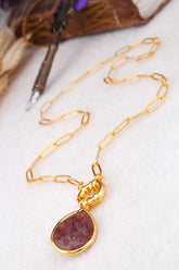 Collana al quarzo fragola